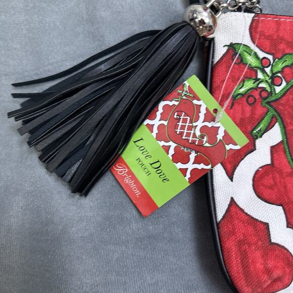 Brighton Love Dove Pouch Red Christmas Crossbody Purse Bag NWT NEW With Tags - Picture 2 of 8